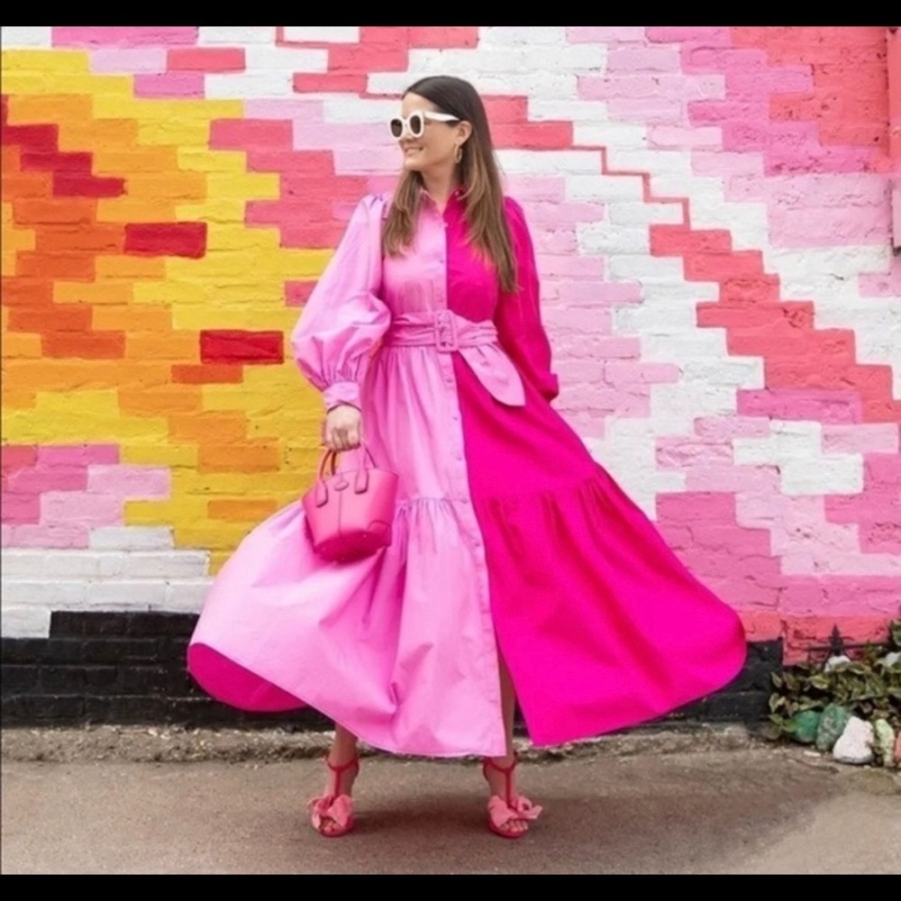 Christopher John Rogers x Target Pink Shirt Dress